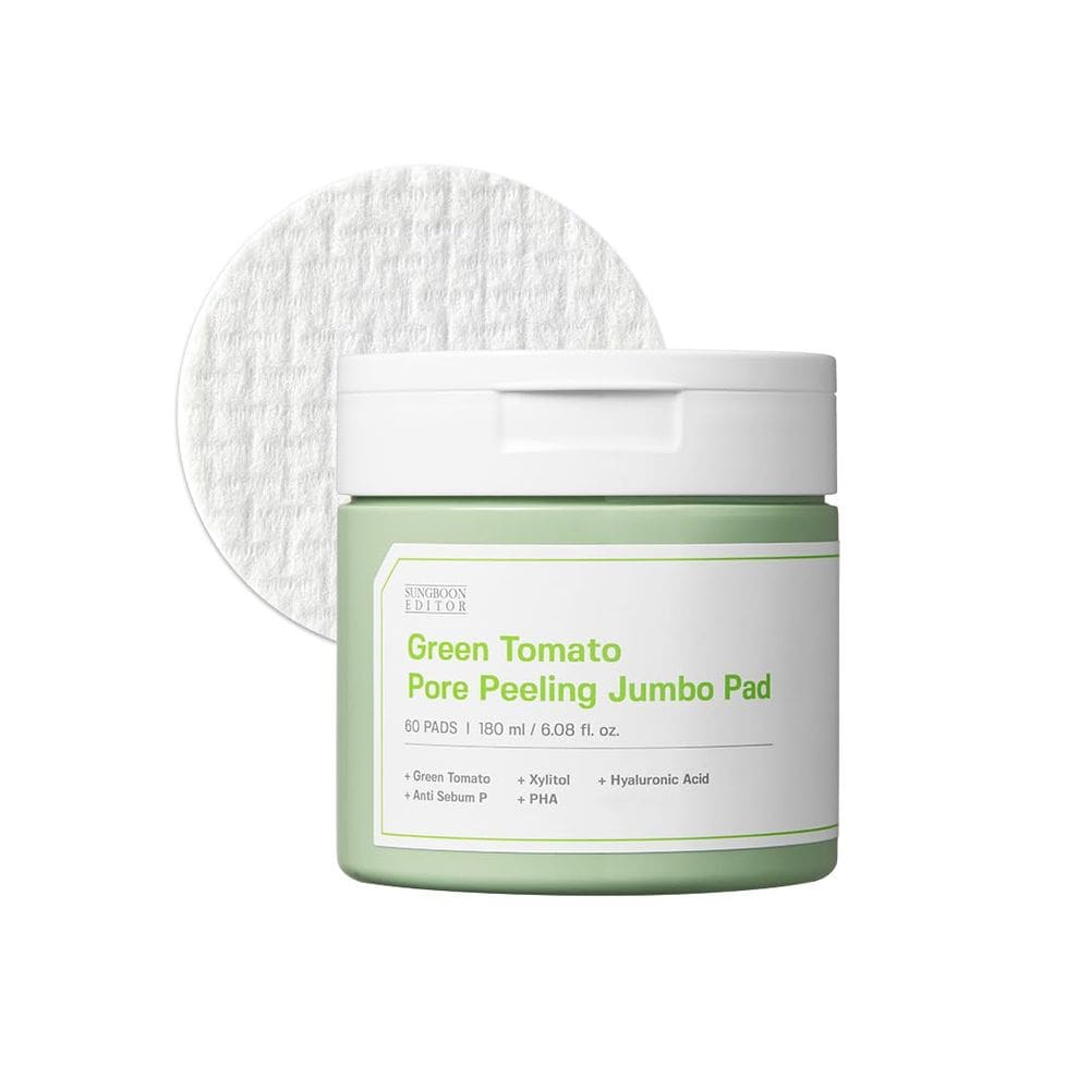 Almofada de peeling de poros SUNGBOON EDITOR Green Tomato 60 folhas