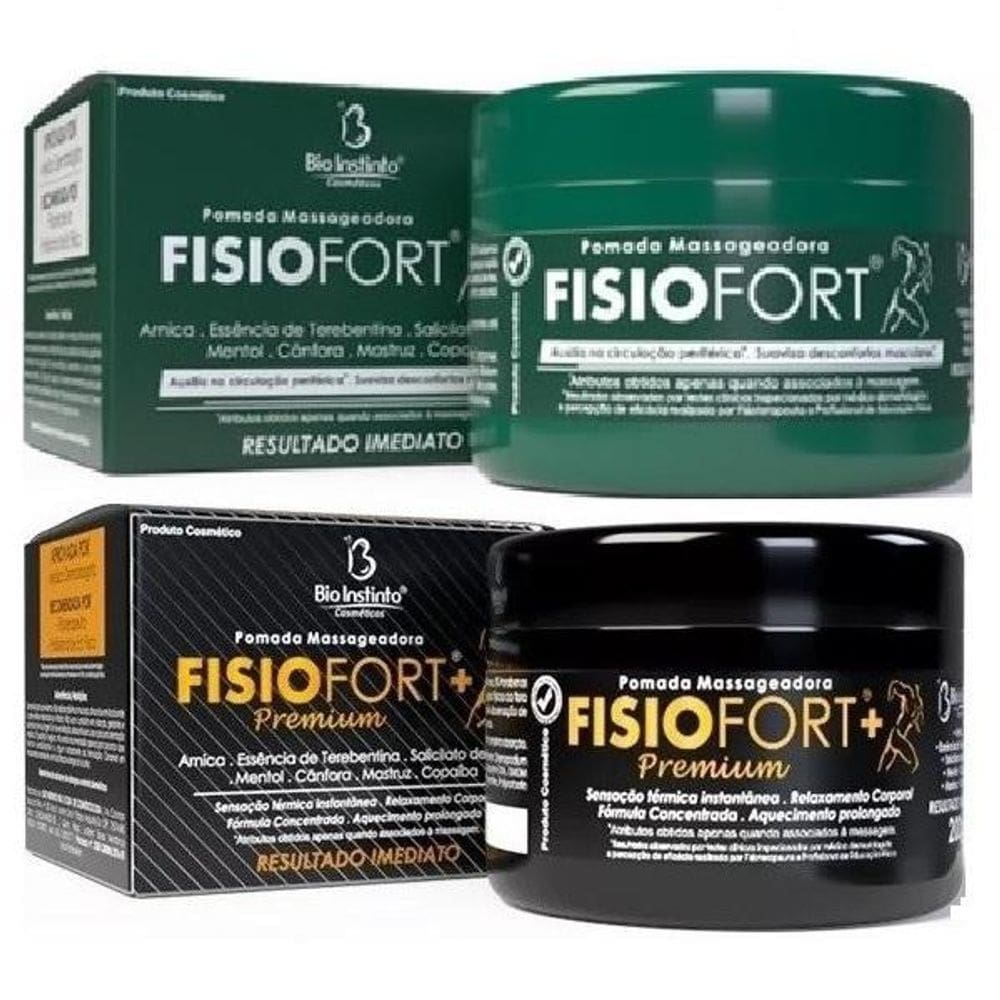 Kit 2 Fisiofort Premium 200G + 2 Pomada Fisiofort 200G