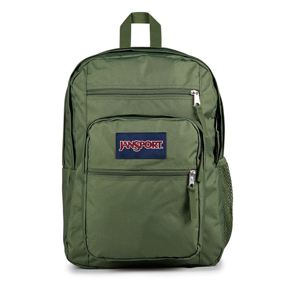 Mochila para laptop JanSport Big, 2 compartimentos, manga de 15 polegadas, verde