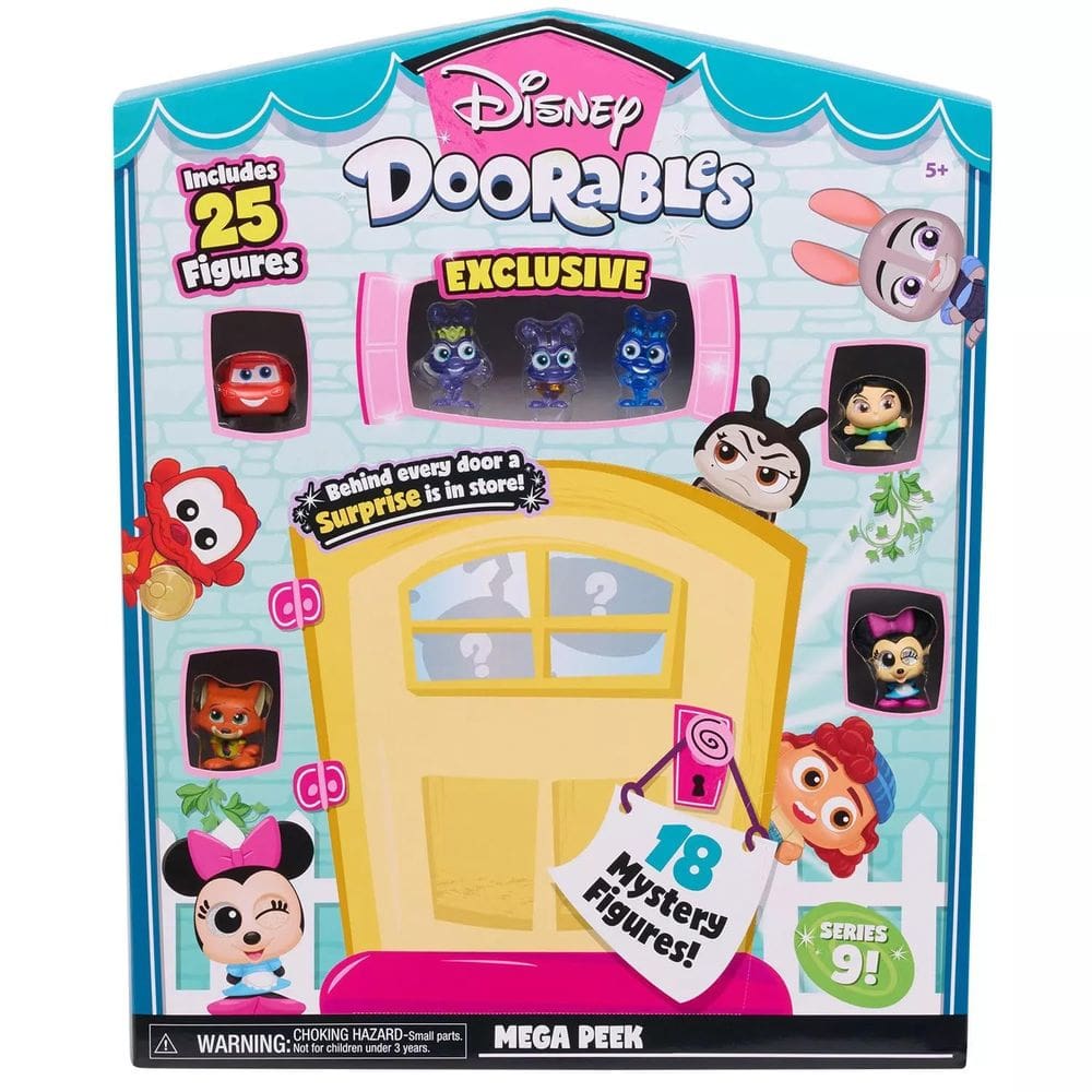Pacote Toy Disney Doorables Mega Peek com 25 bonecos da série #9