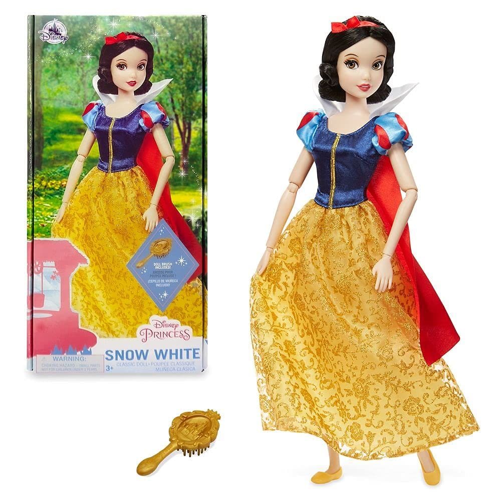 Boneca Disney Store Princess Classic Branca de Neve 28 cm com acessórios
