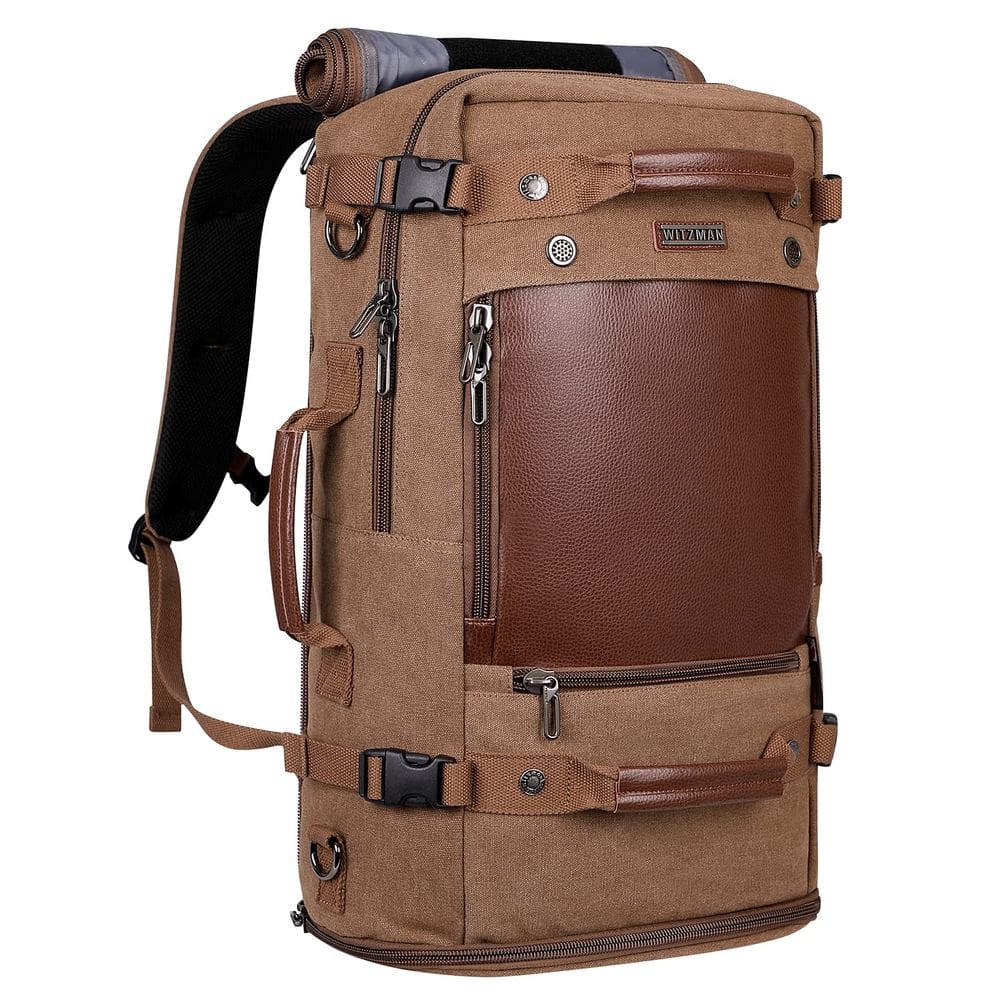 Mochila de viagem WITZMAN A2021 para homens e mulheres 40L - Brown