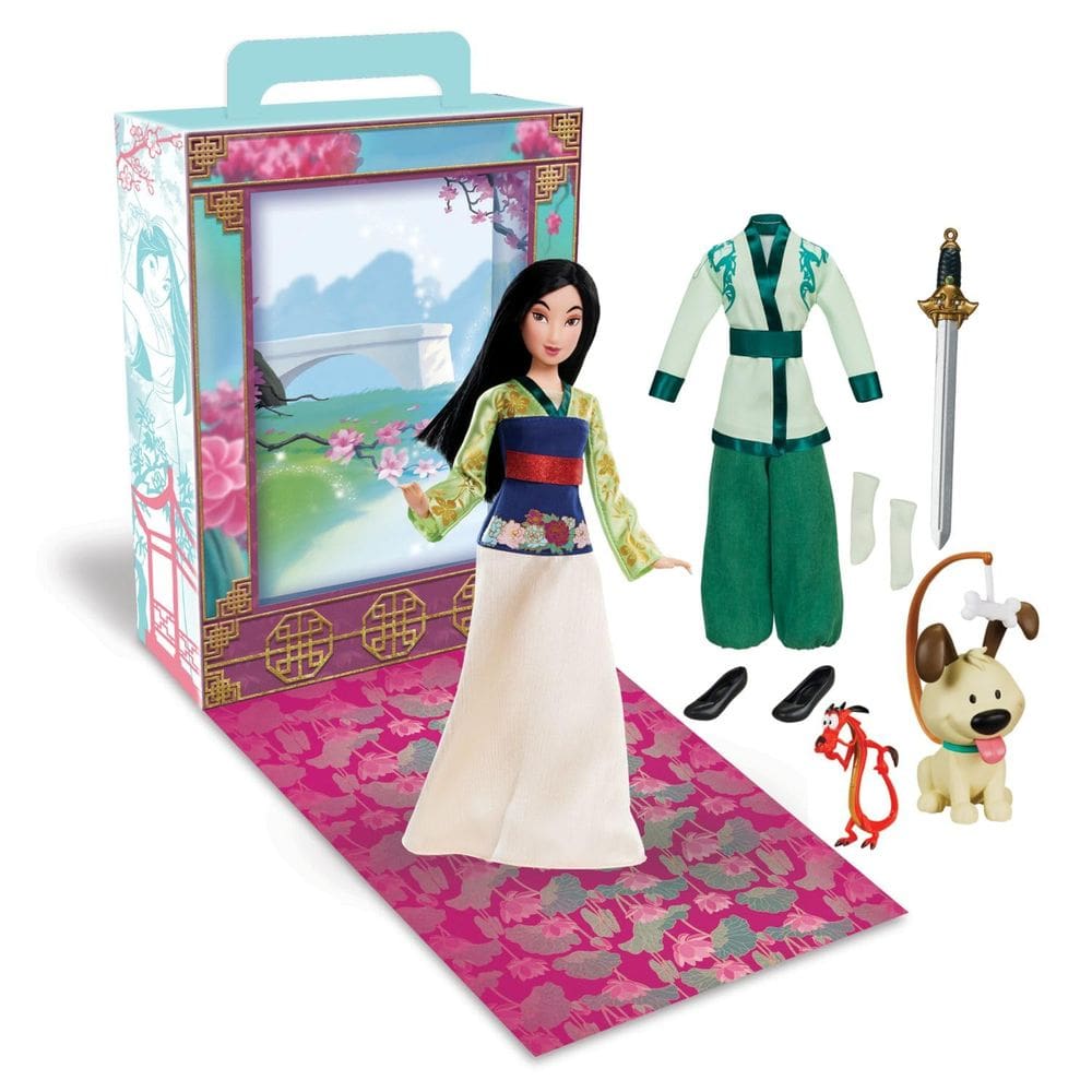 Boneca Disney Store Mulan Story 28 cm com roupa Glitter 3+Y