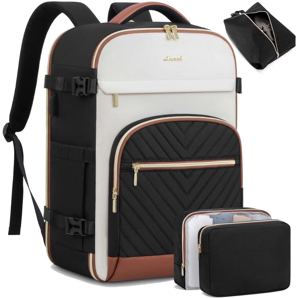 Mochila de viagem LOVEVOOK 35L para mulheres com laptop de 15,6”