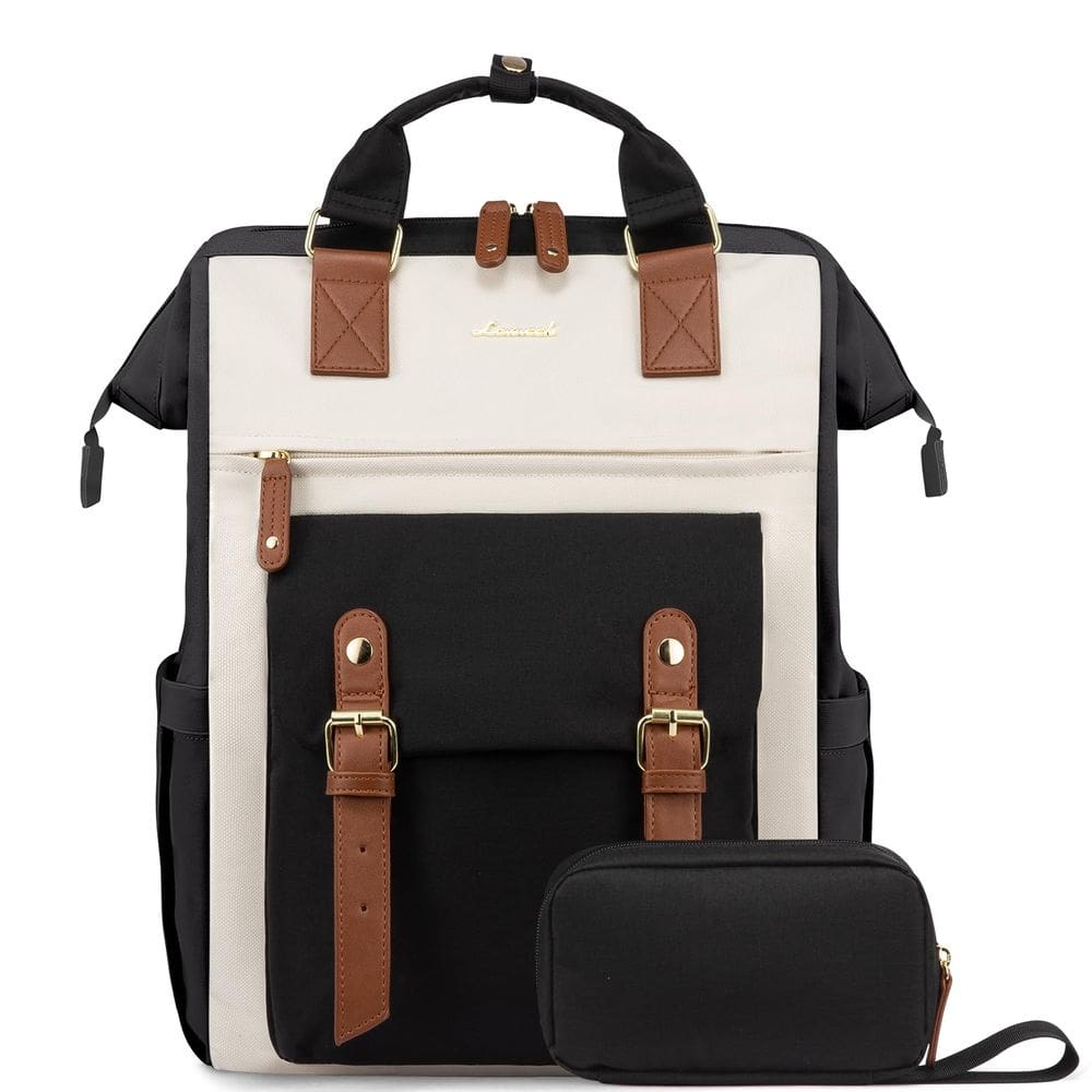 Mochila para laptop LOVEVOOK para mulheres e viagens de trabalho, 15,6”, preta