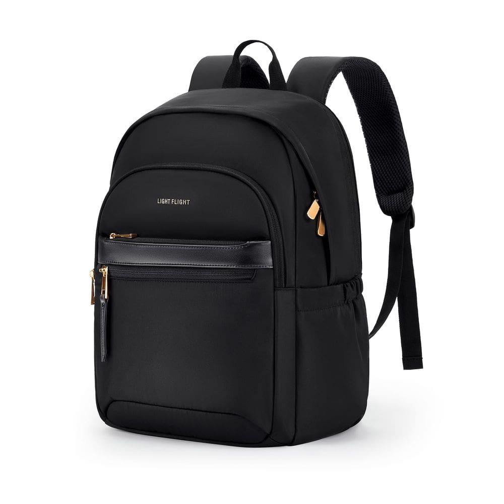 Mochila LIGHT FLIGHT Travel para mulheres, laptop de 15,6”, preta