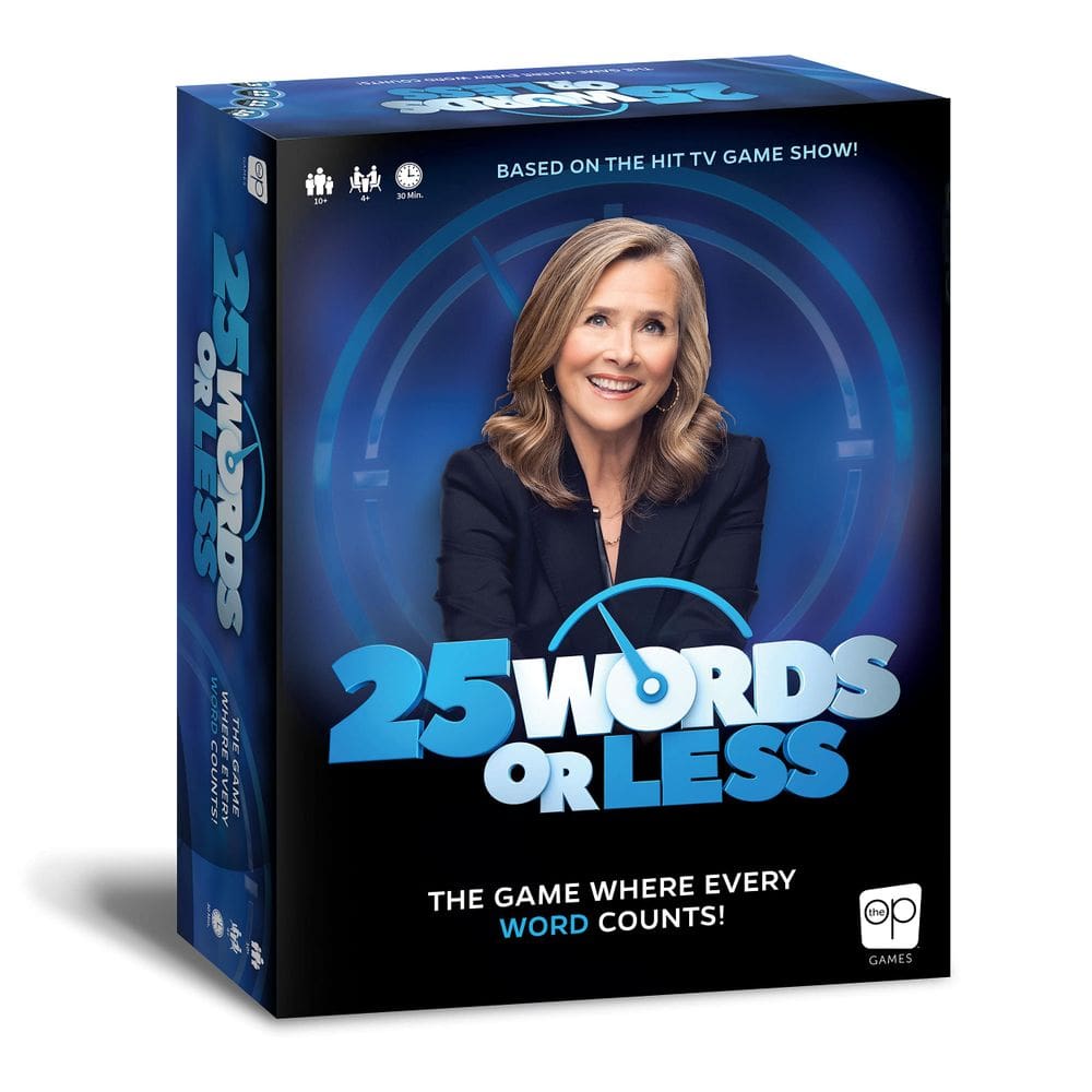 Jogo de tabuleiro USAOPOLY Programa de TV em ritmo acelerado de 25 palavras ou menos