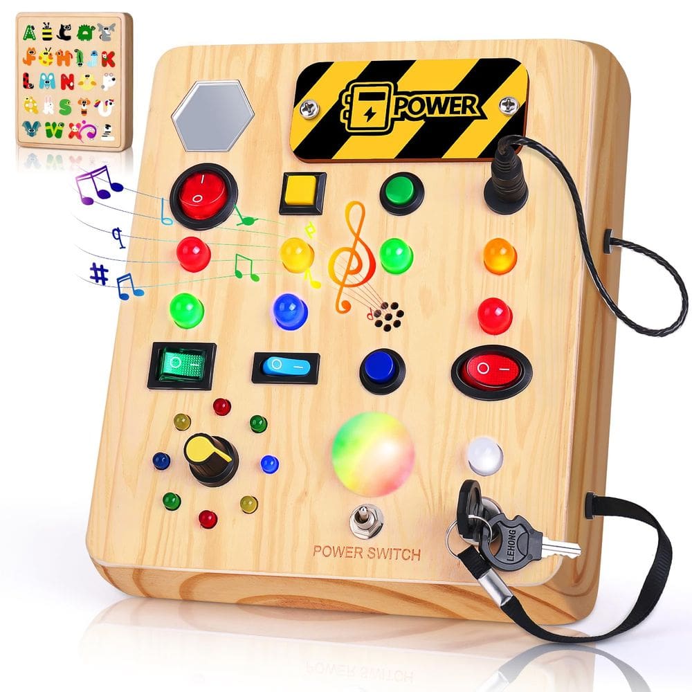 Busy Board TINTECUSA com brinquedo sensorial de luz LED para criança