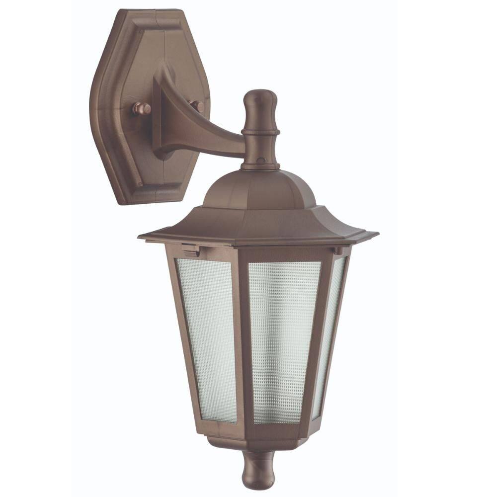 Arandela Marrom 24x18x37cm Luminária Parede Lâmpada E27 Bivo