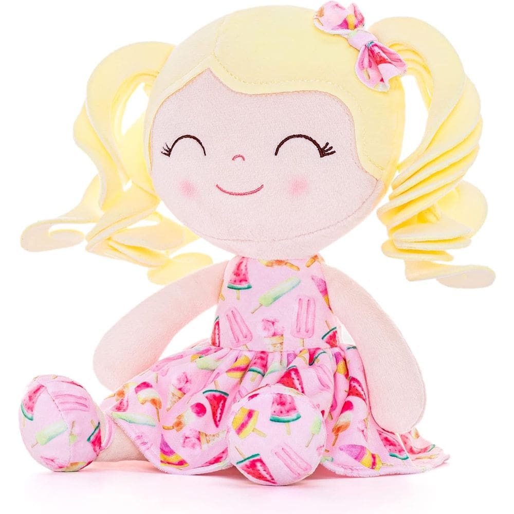 Boneca Gloveleya Curly Spring Girl com vestido de sorvete de 30 cm