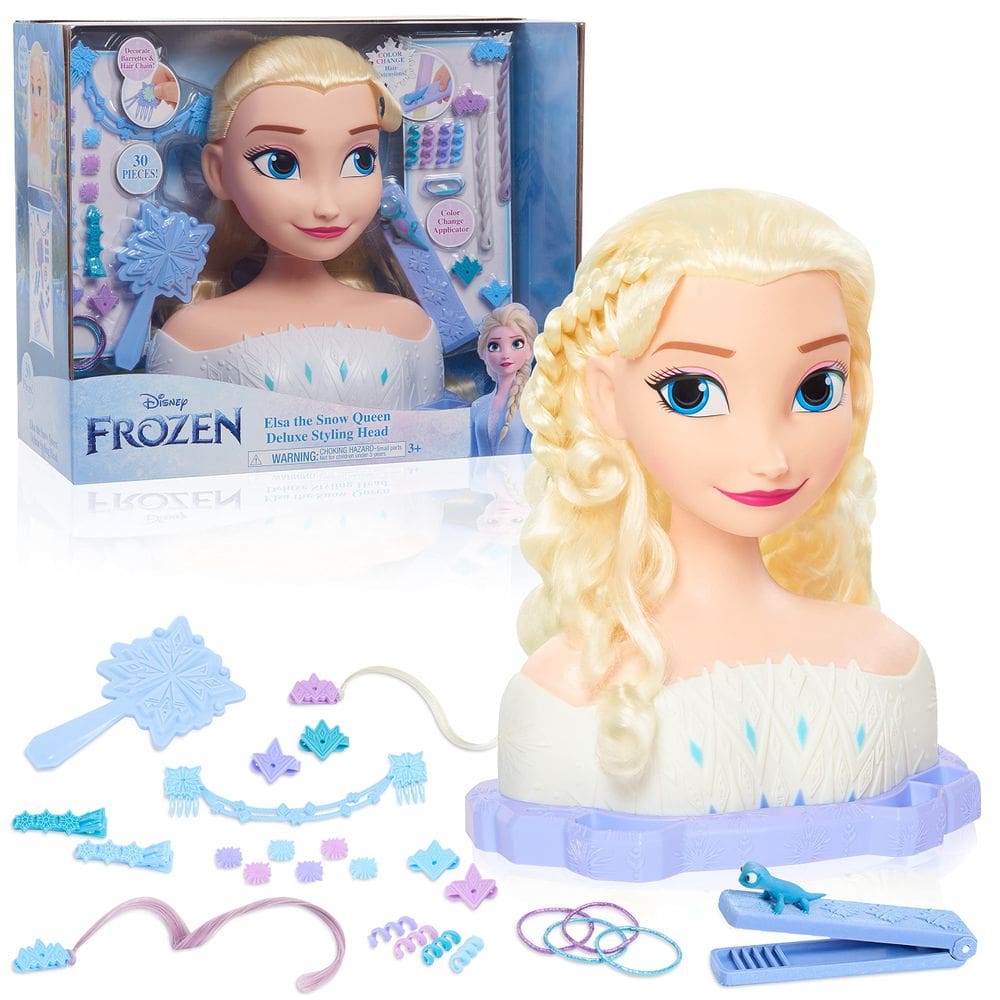 Styling Head Just Play Disney Frozen Deluxe Elsa Blonde Hair