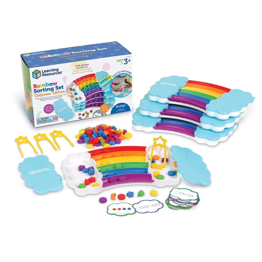 Conjunto de classificação Learning Resources Rainbow 144 peças +3 anos