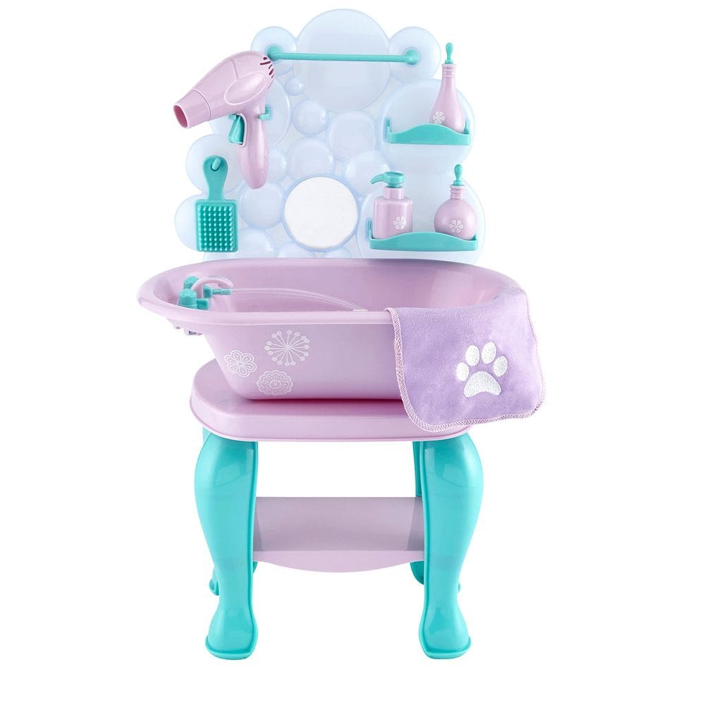 Conjunto de brinquedos Pet Grooming Journey Girls para bonecas de 18 polegadas com 5 peças