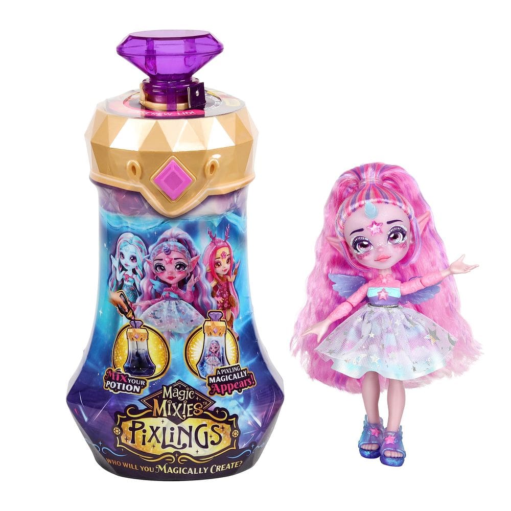 Toy Magic Mixies Pixlings Unia The Unicorn com garrafa de poção