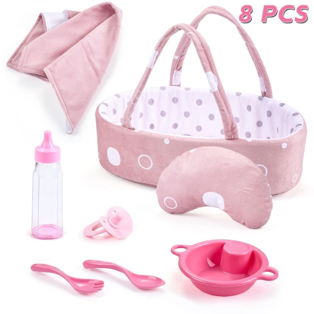 Conjunto de acessórios para bonecas com 8 peças para bonecas de 23 a 30 cm