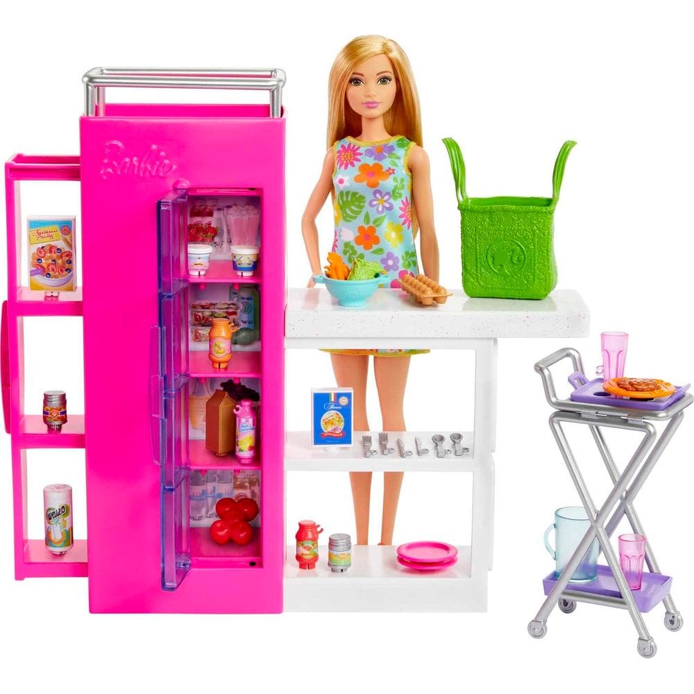 Boneca Barbie Pantry Playset com mais de 25 acessórios e móveis