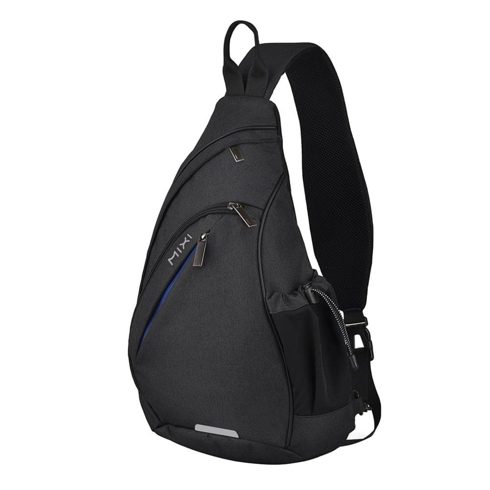 Mochila masculina Sling Bag mixi Sling Bag unissex de 19 polegadas preta