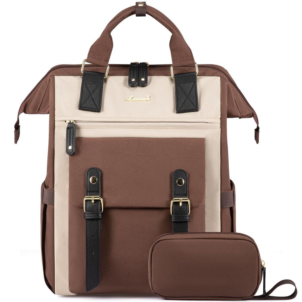 Mochila para laptop LOVEVOOK para mulheres, trabalho e viagens, café de 15,6”