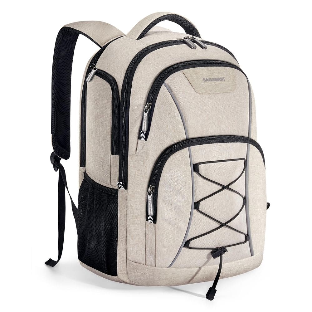 Mochila para laptop BAGSMART Travel 15,6" USB Charger Beige