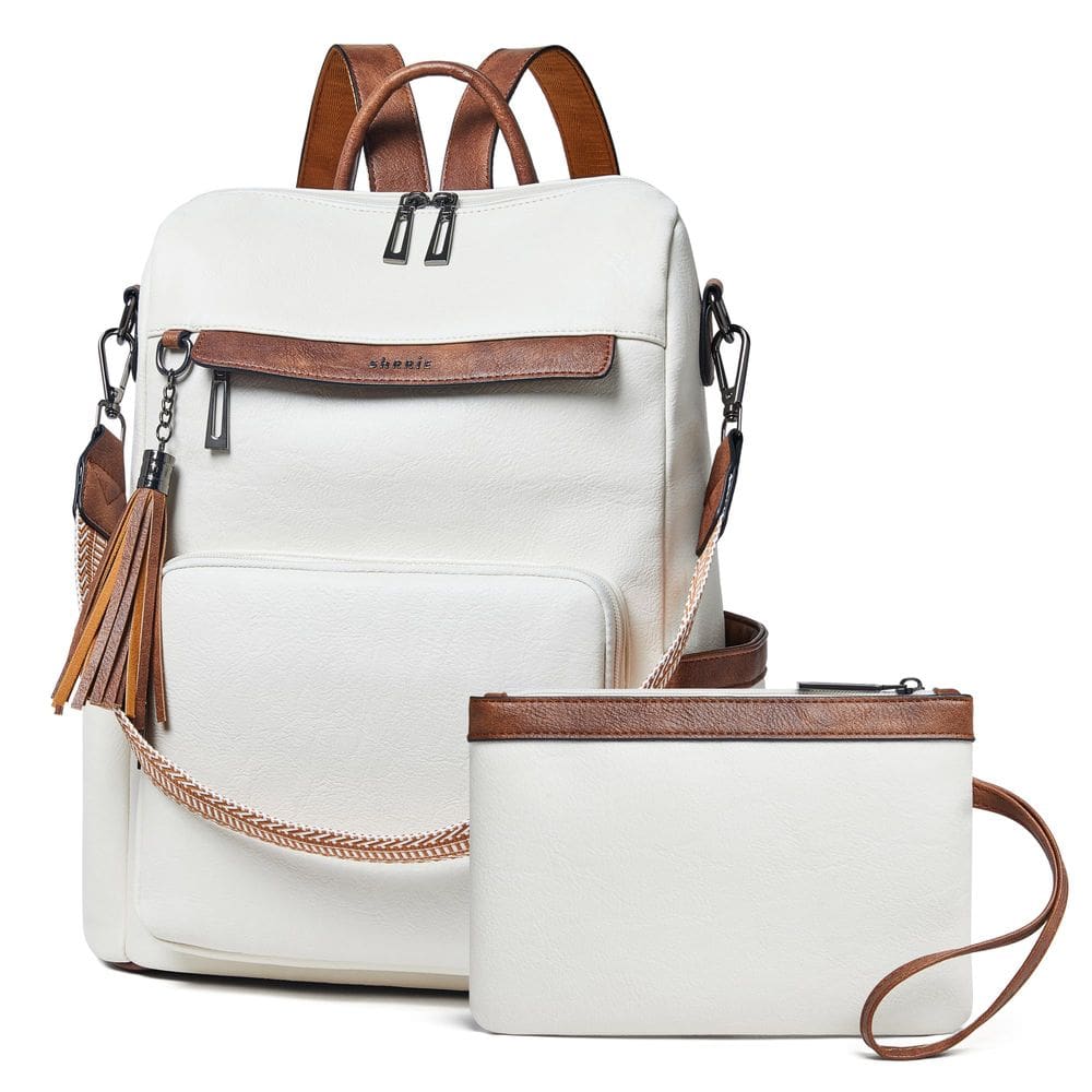Mochila para laptop Shrie Vegan Leather 15,6” para mulheres