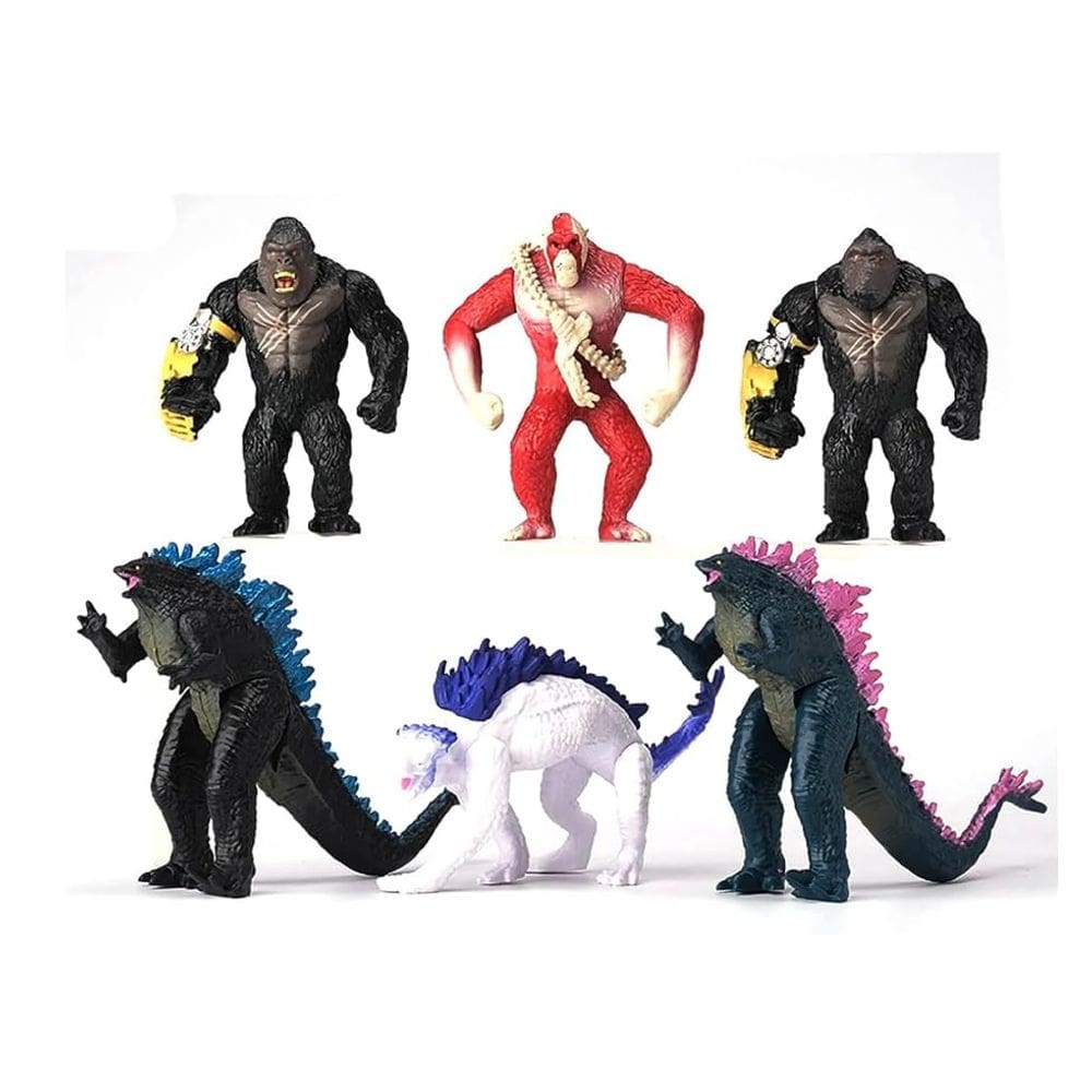 Boneco de ação OBXAVV Dinosaur Super Hero Anime 6PCS
