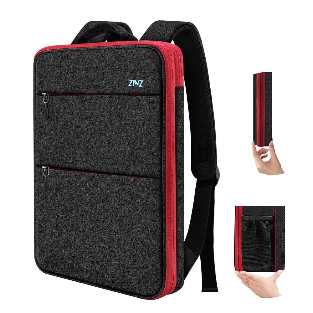 Mochila para laptop ZINZ Slim & Expansível de 15,6 polegadas com porta USB