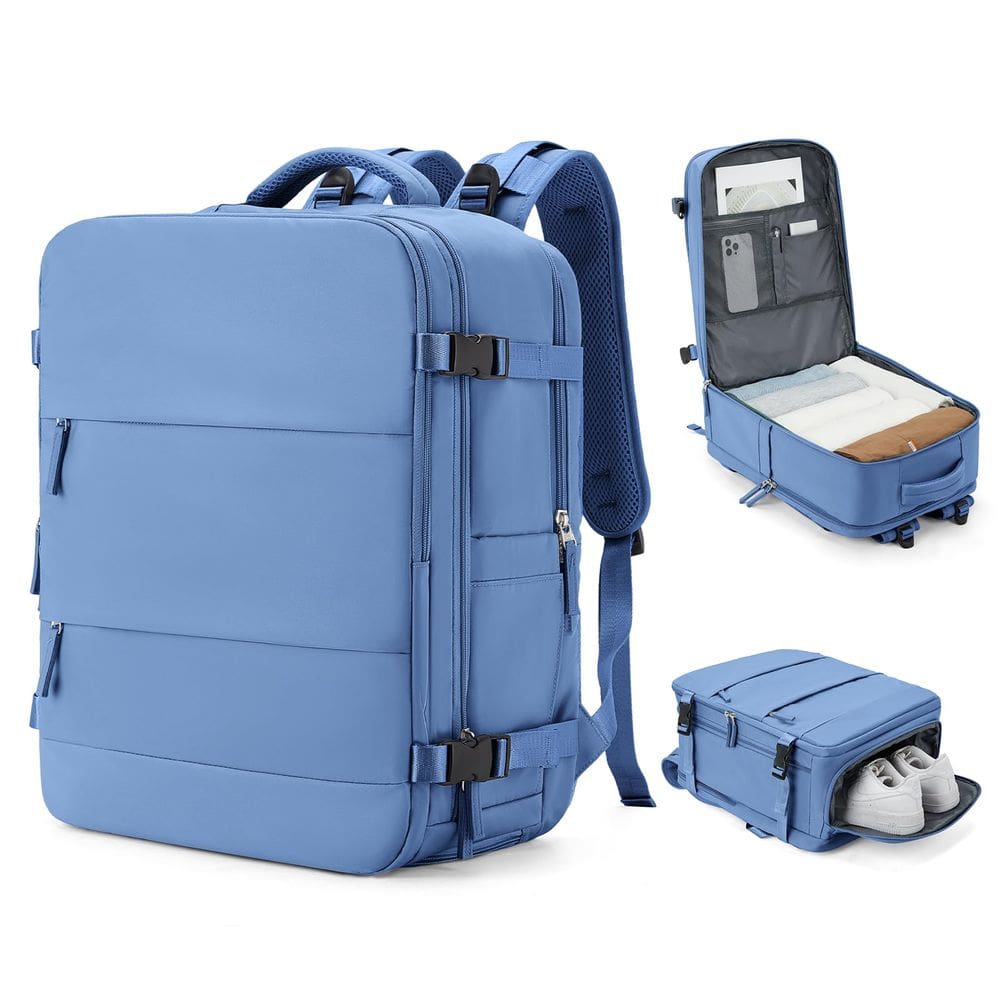 Mochila de viagem coowoz grande impermeável para mulheres e homens