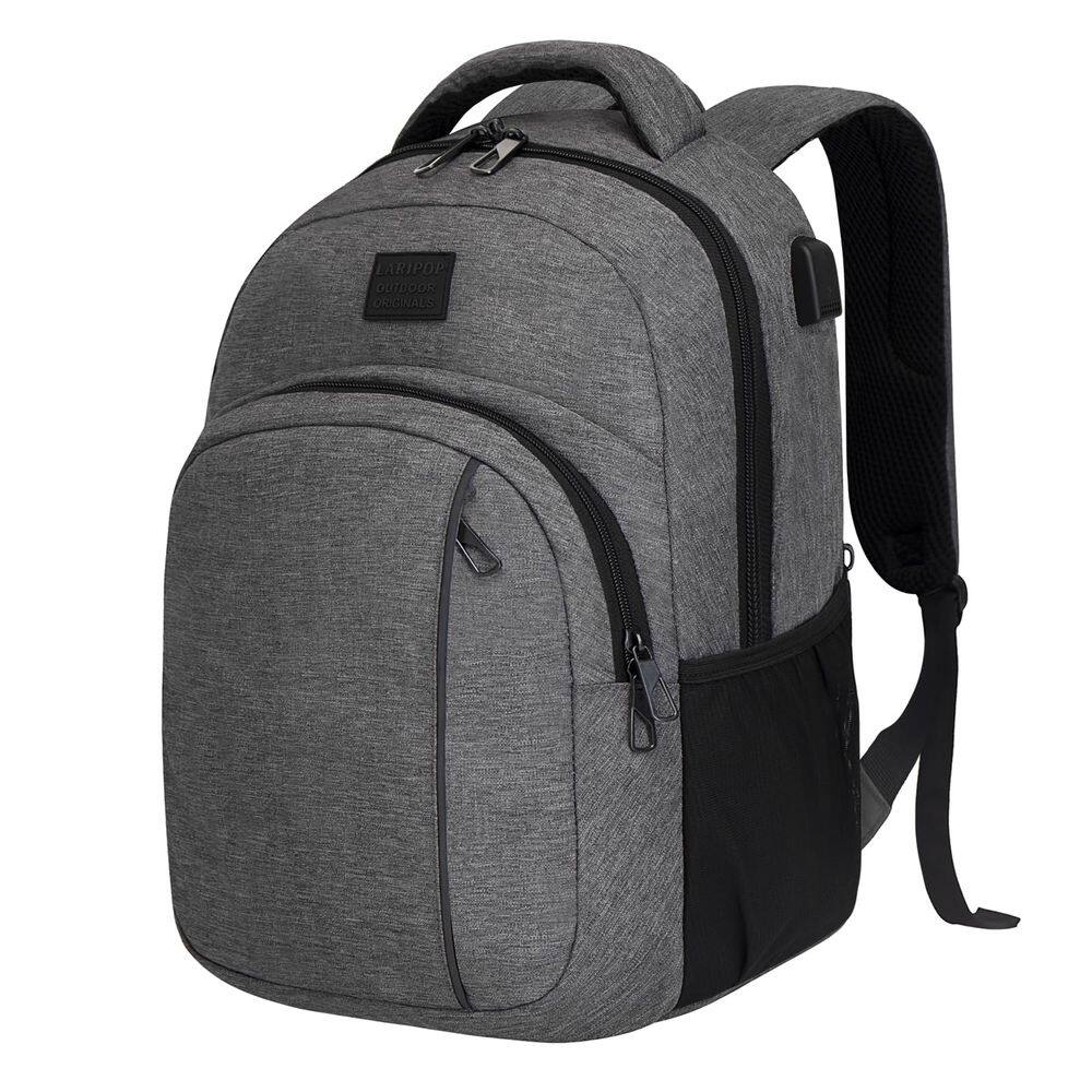Mochila de viagem para laptop LARIPOP 15,6” com porta de carregamento USB