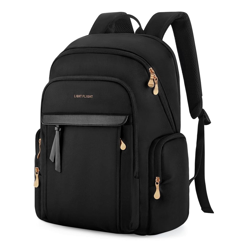 Mochila LIGHT FLIGHT Laptop 15,6” com carregamento USB para mulheres preta