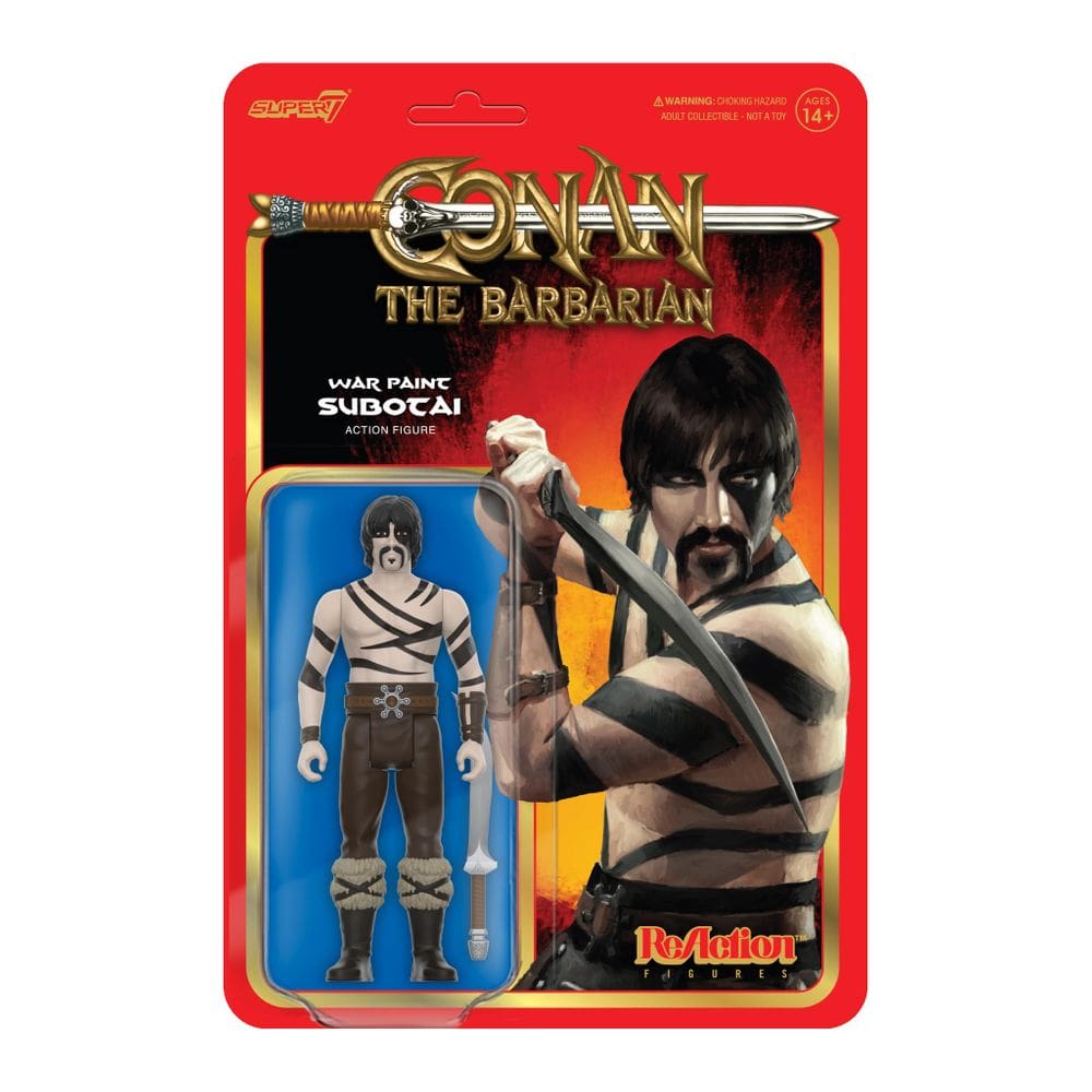 Figura de ação Super7 Conan The Barbarian War Paint Subotai