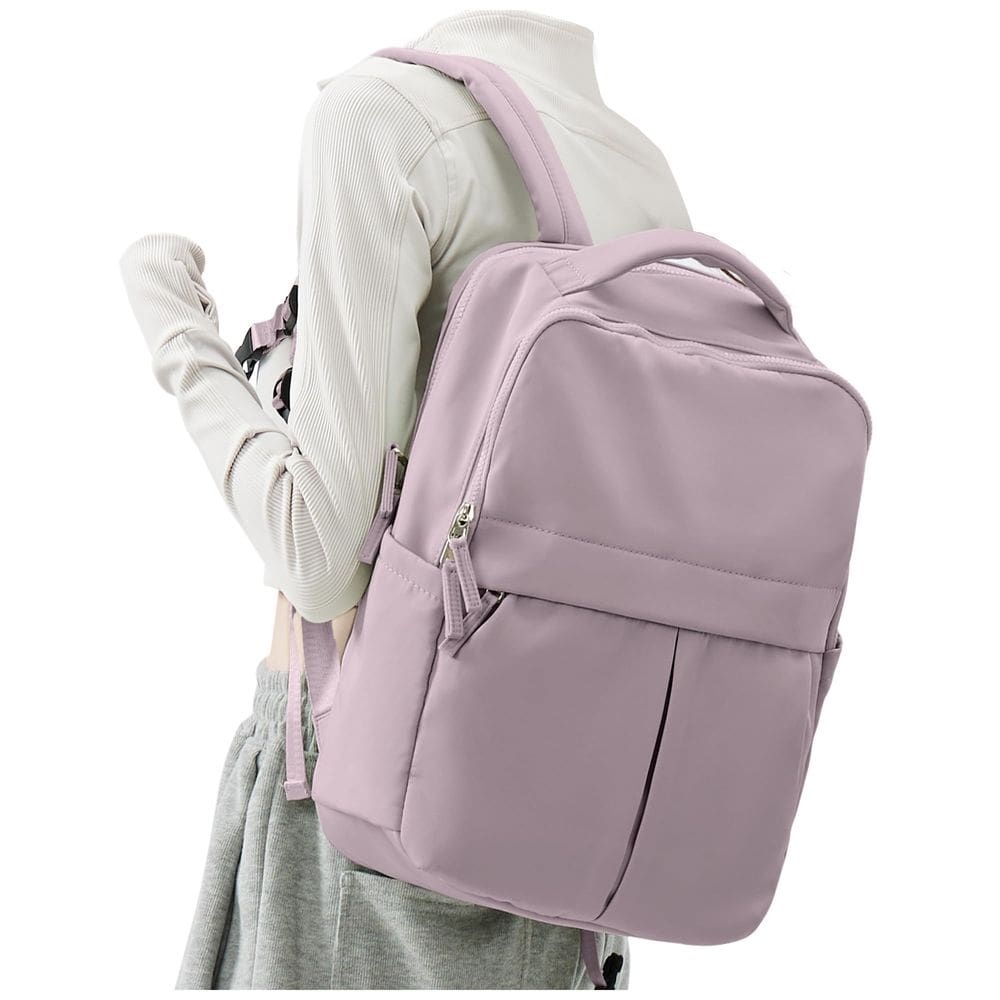 Mochila Suratio Laptop para mulheres e homens roxa 30x13x43cm