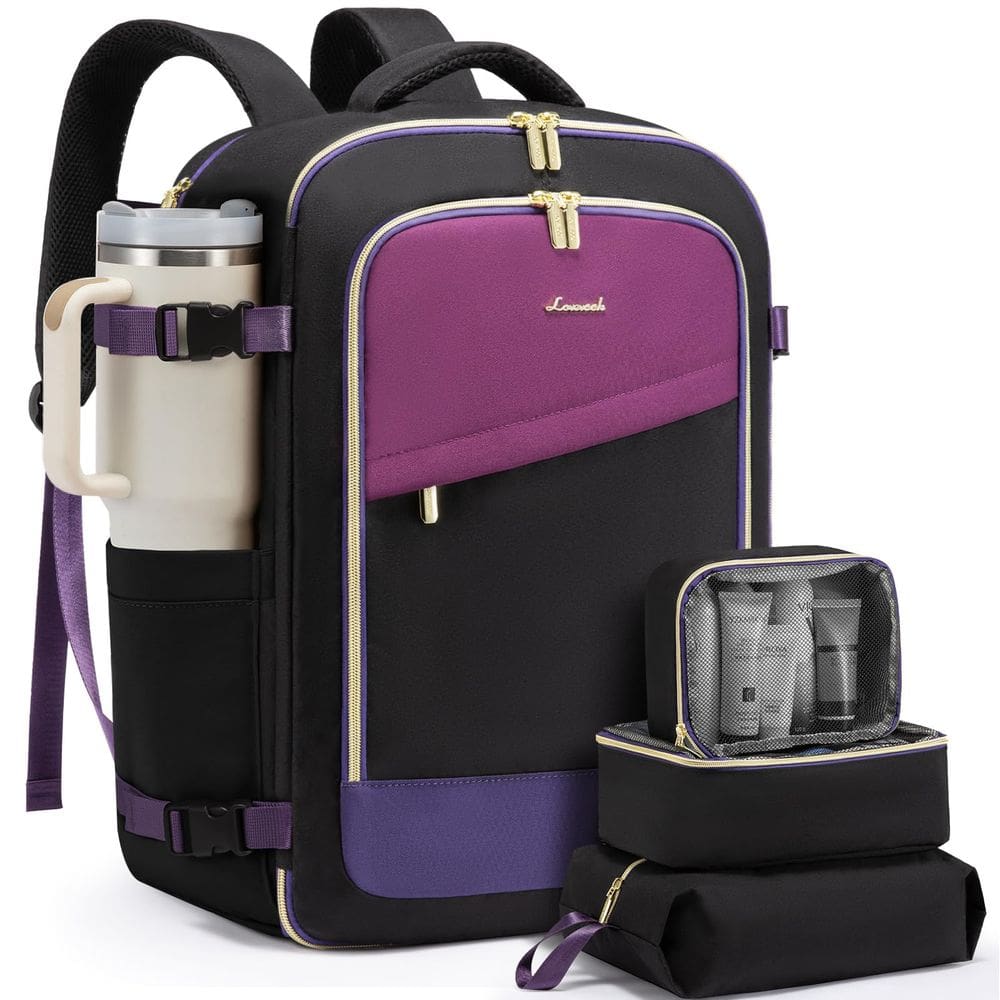Mochila de viagem LOVEVOOK 40L para mulheres com compartimento para laptop de 17”