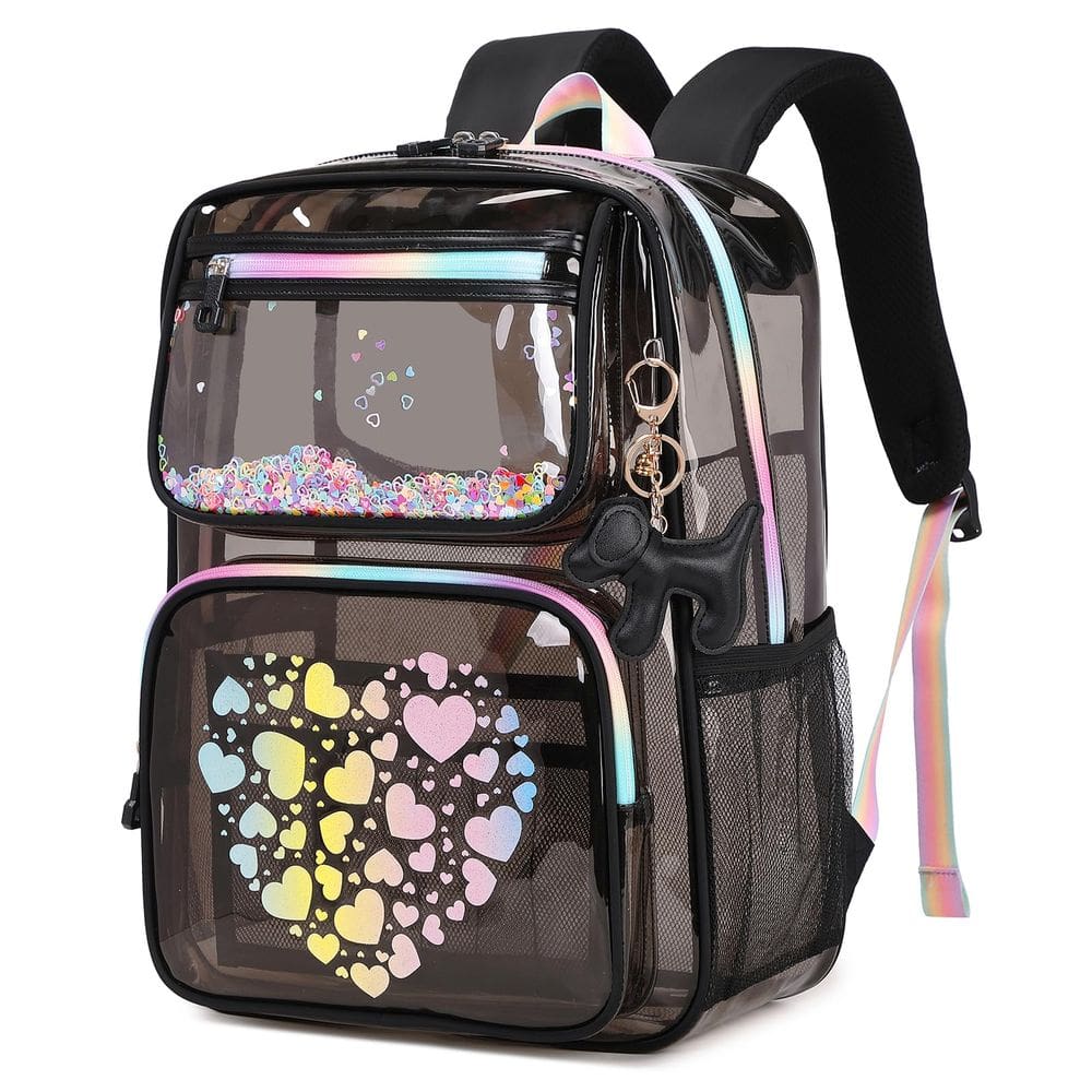 Mochila transparente MOONBABY Lovely para crianças em idade escolar e meninas