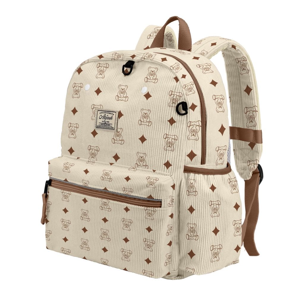 Mochila Atgark Corduroy para crianças de 2 a 5 anos