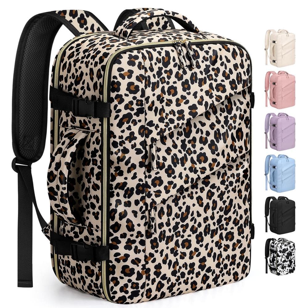 Mochila de viagem Capolo impermeável para mulheres e homens, laptop de 15,6”