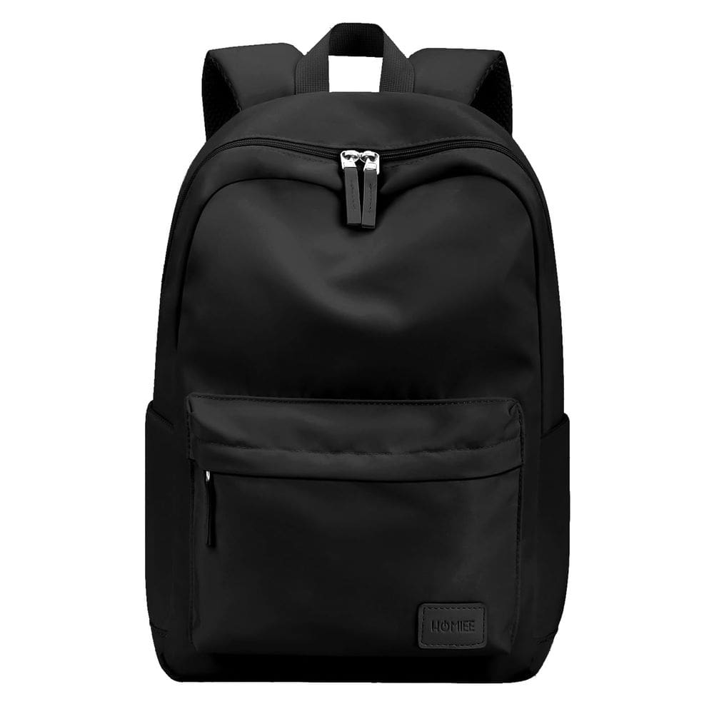 Mochila HOMIEE leve para laptop casual de 15,6” preta de nylon