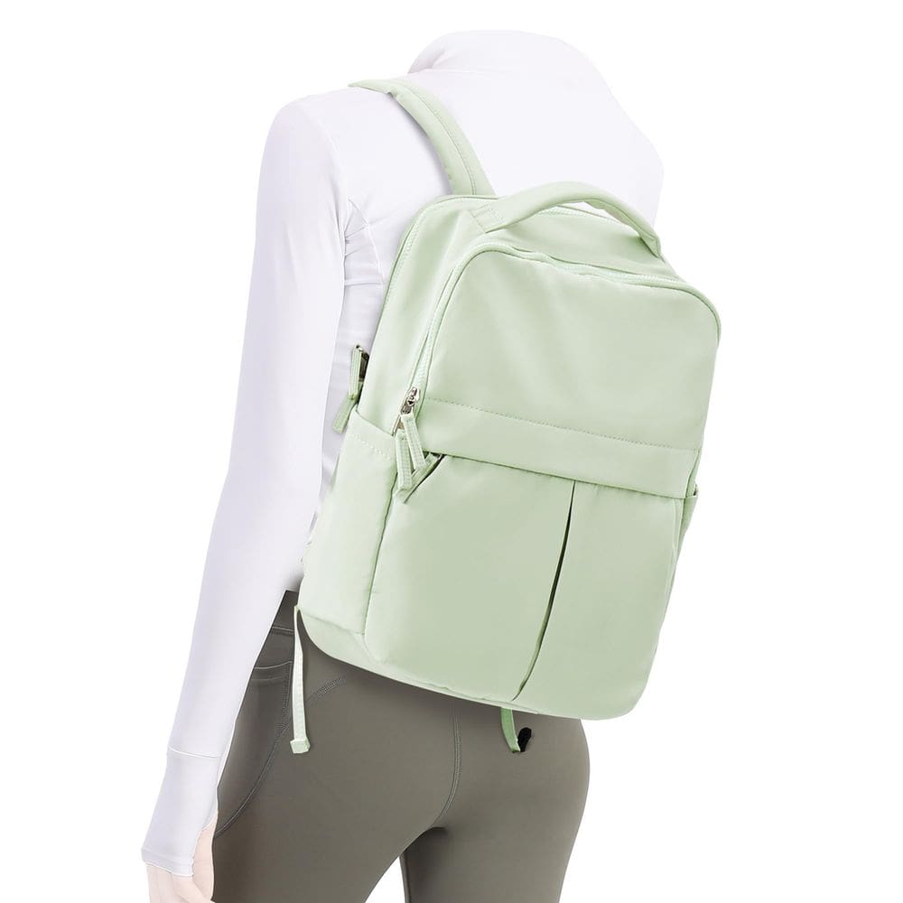Mochila Suratio Laptop para mulheres e homens verde impermeável