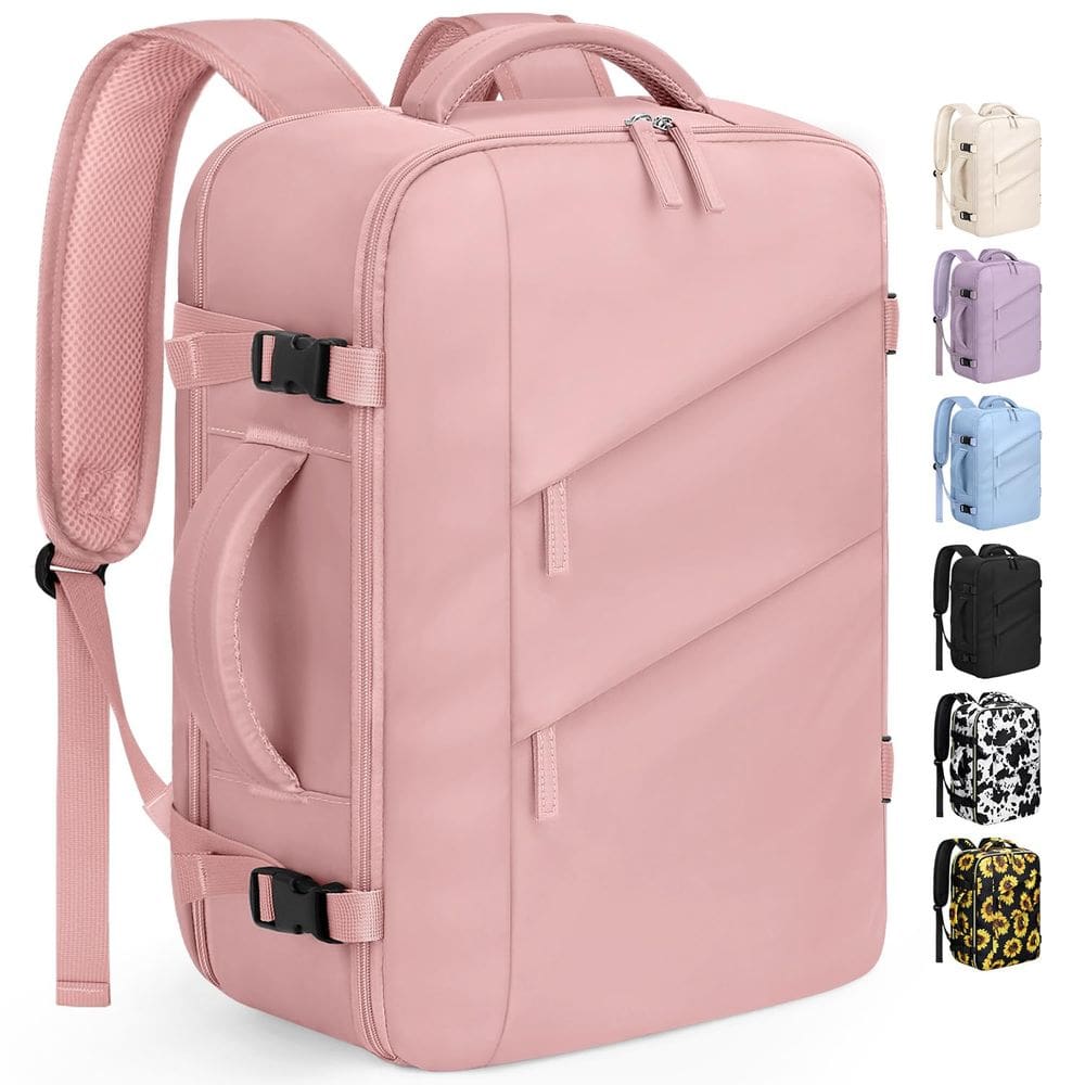 Mochila de viagem Capolo impermeável para mulheres e homens, laptop de 15,6”