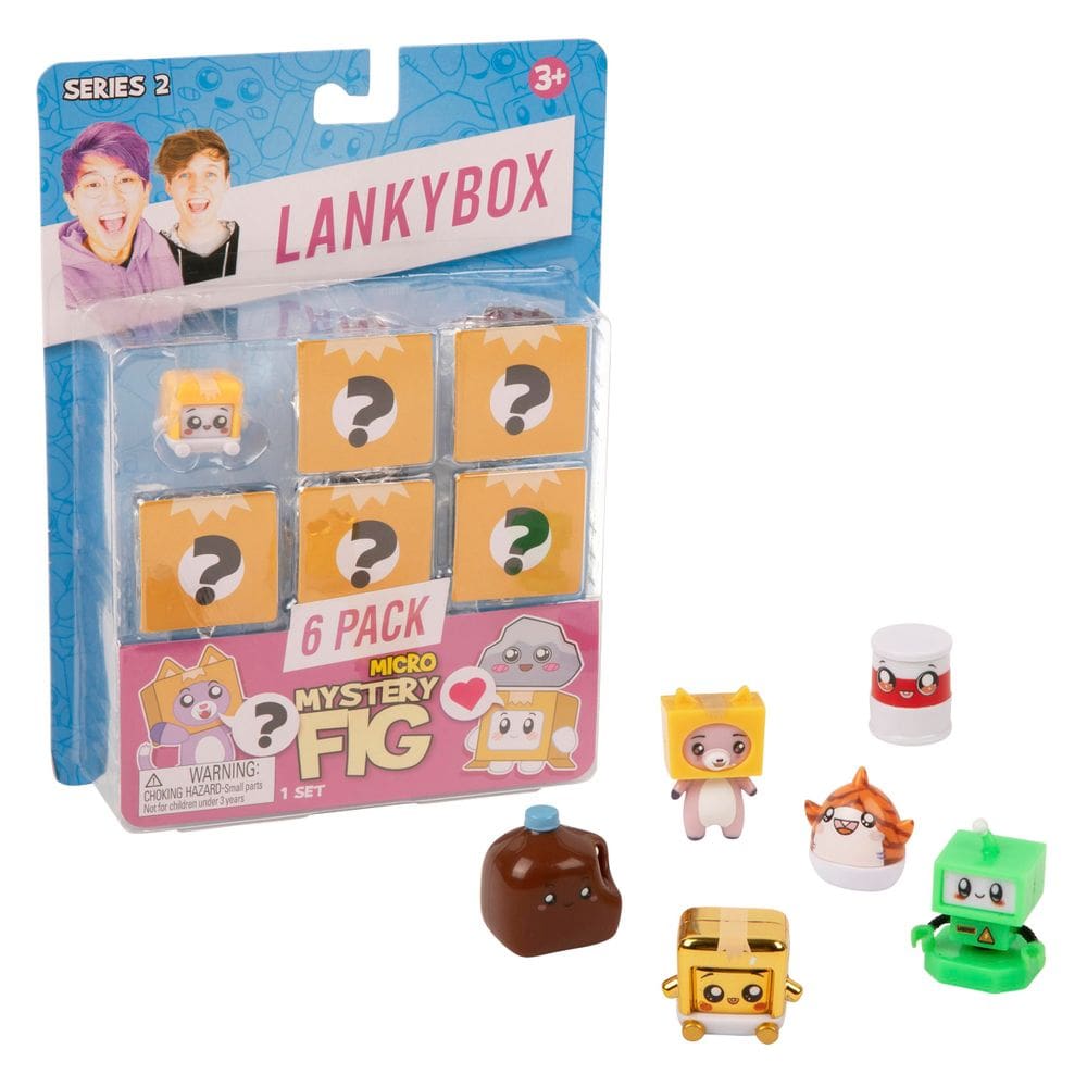 Minibonecos colecionáveis LankyBox 22206 Mystery Micro, pacote com 6