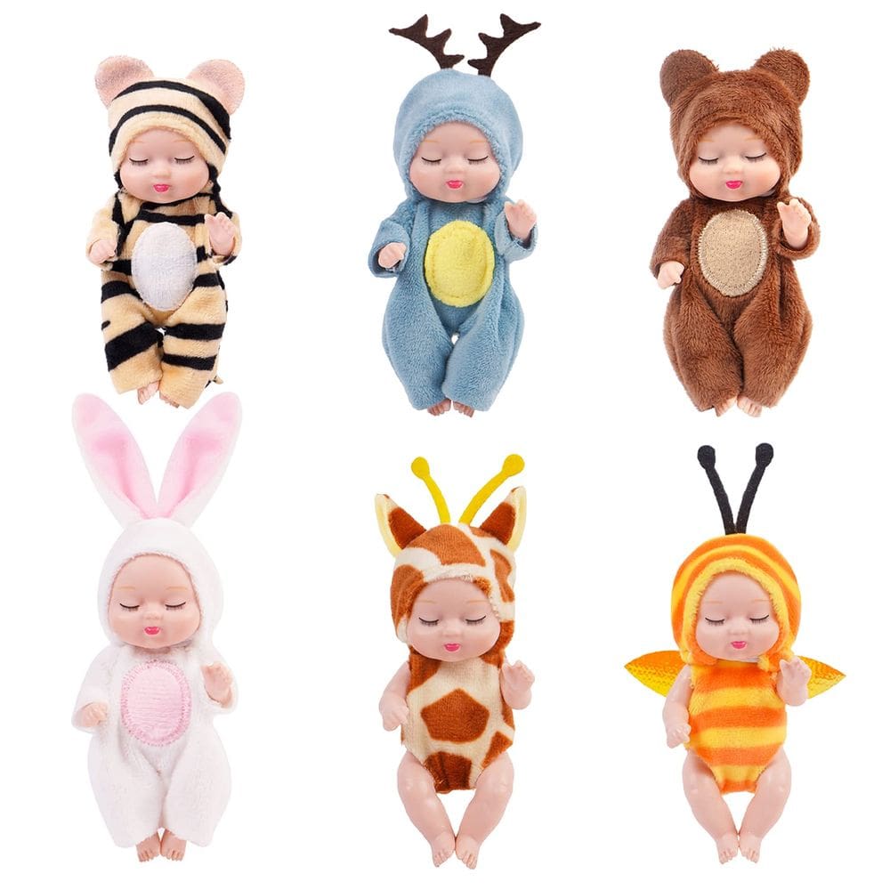 Bonecas ONEST, 6 conjuntos de bonecas fofas de 10 cm com roupas e acessórios