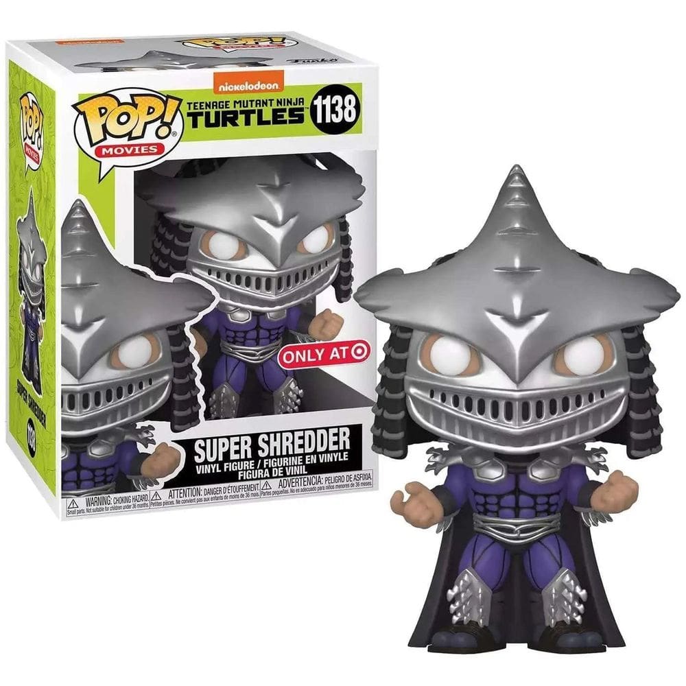 Boneco de ação Funko POP! Exclusivo Teenage Mutant Ninja Turtles Super Shredder #1138 (metálico)