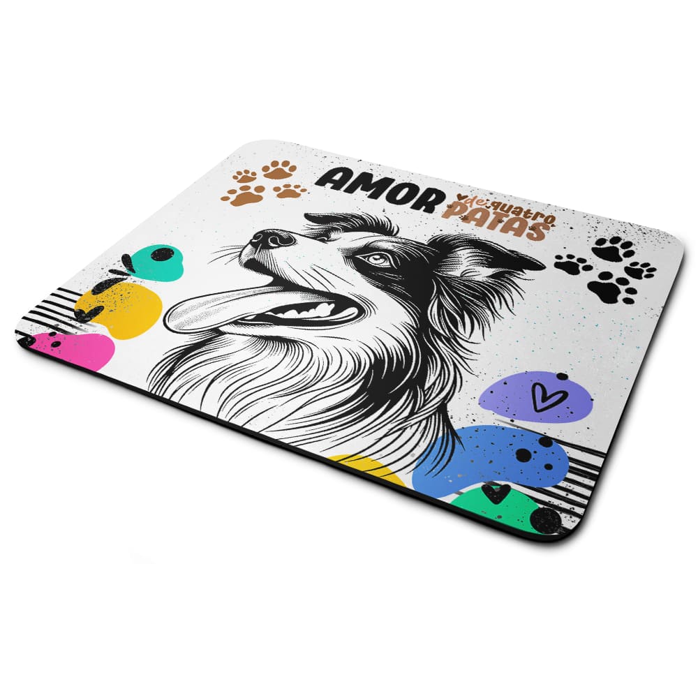 Mouse Pad Amor de quatro patas - Cachorro Border Collie