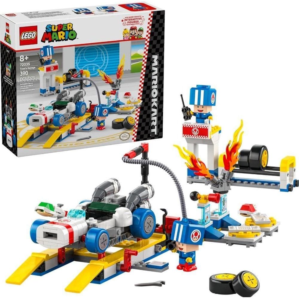 Nintendo Super Mario Kart Garagem Pit Stop Toad Lego 72035
