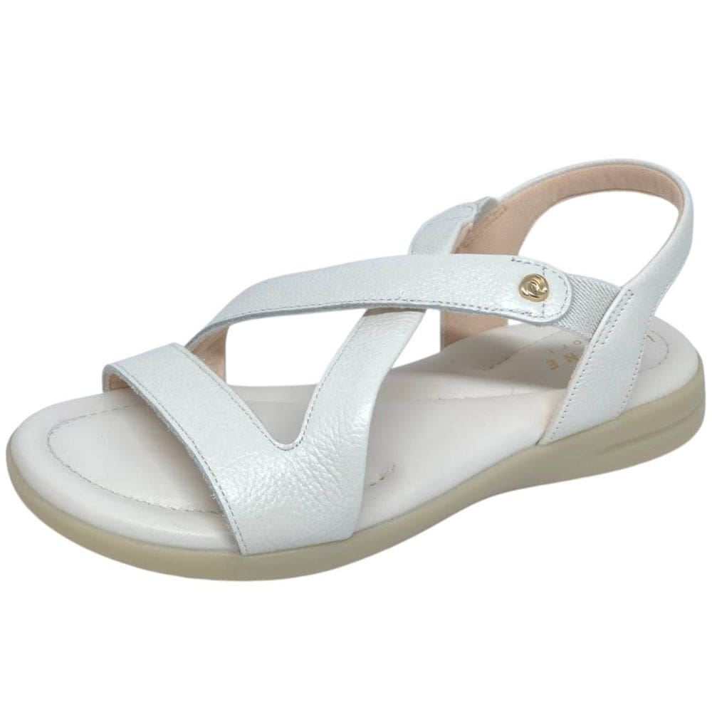 Sandália Feminina Flatform Couro Conforto Casual Lia Line