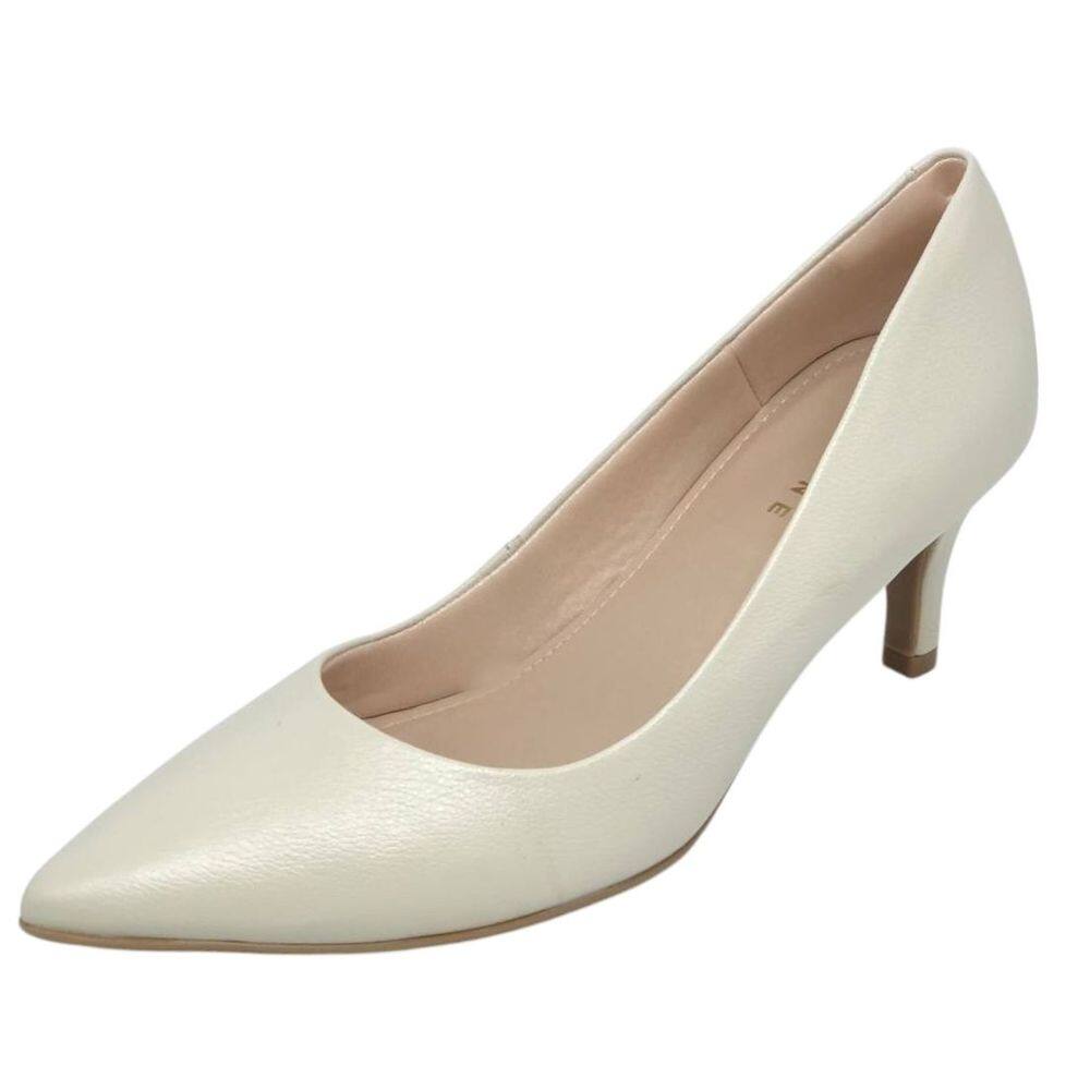 Scarpin Feminino Salto Baixo Bico Fino Elegante Lia Line