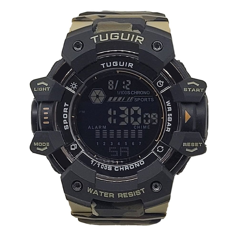Relógio Masculino Relógio Tuguir Digital TG30404 Marrom Camuflado e Preto