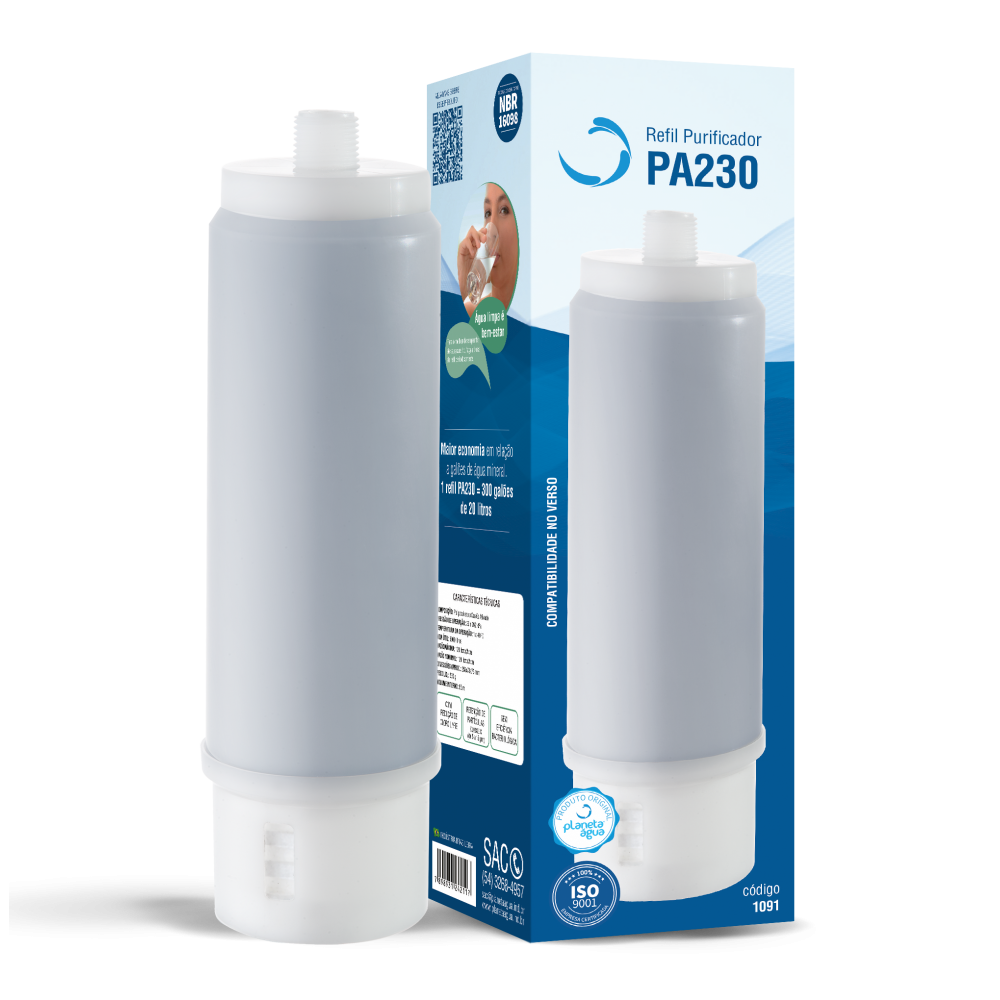 Refil Filtro Planeta Água FIT 230, FIT 230 Premium