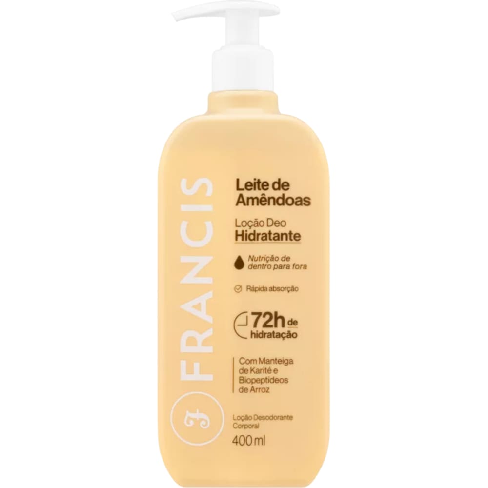 Hidratante Francis Leite de Amêndoas Bege 400ml