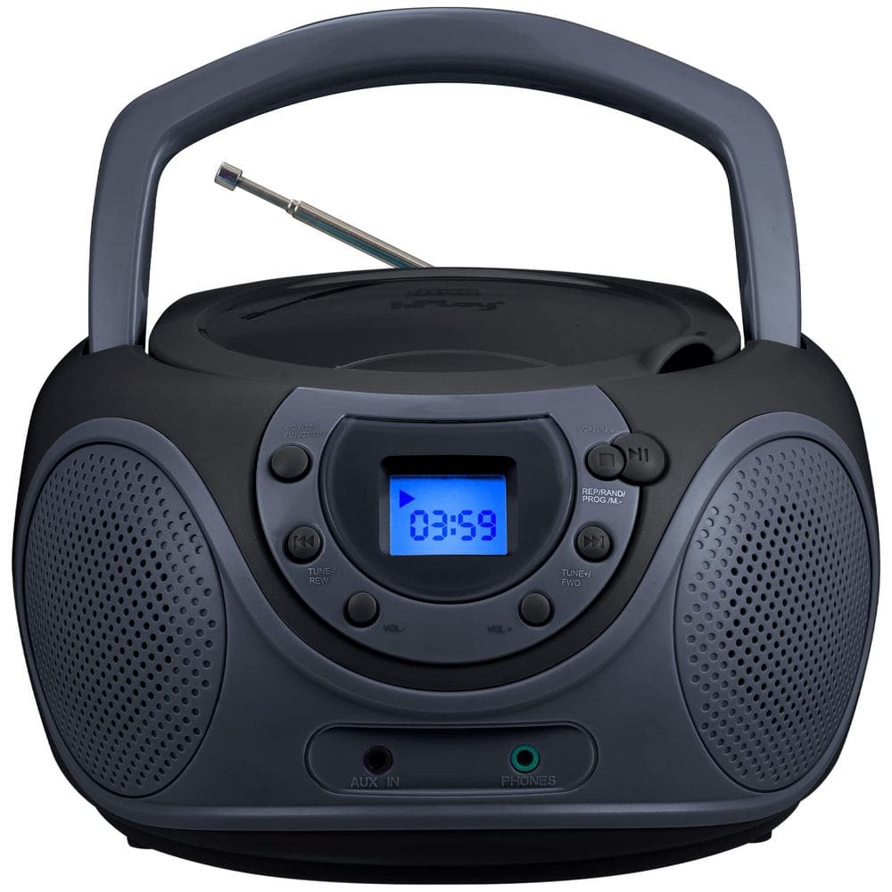 Leitor de CD portátil Boombox HPlay Gummy P16 com rádio AM/FM