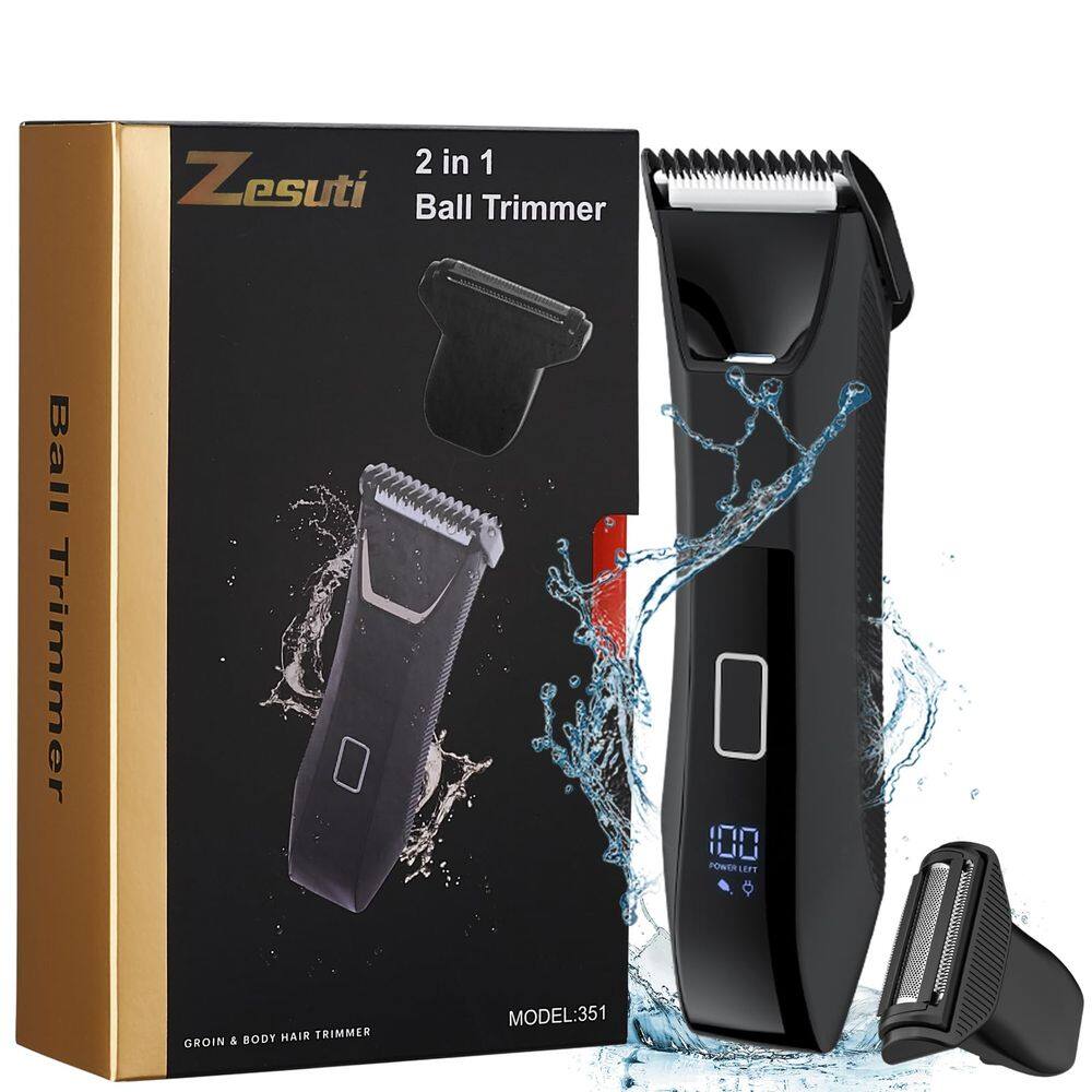 Aparador de cabelo para corpo e virilha Zesuti Waterproof com display LCD